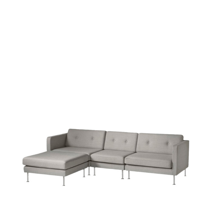 Firhoj Square Ottoman, Beige Gray