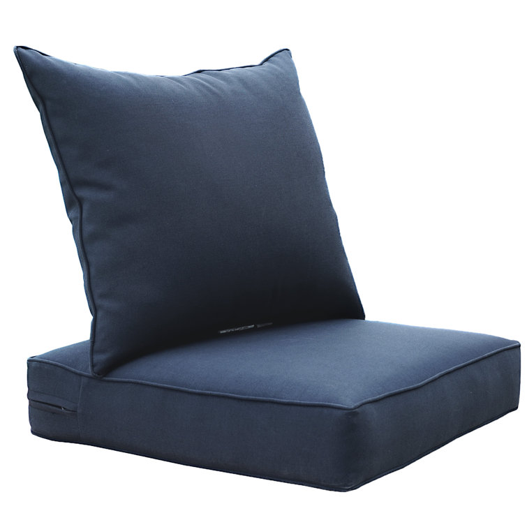 Ensemble de coussins de chaise d'extérieur / intérieur, coussins de remplacement de siège de patio profond