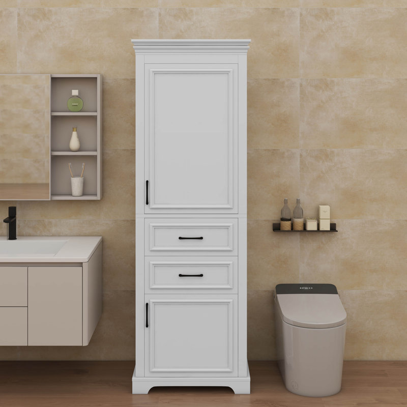 71-Inch Lofty Stand-Alone Bathroom Vanity With Noise-Dampening Hinge Doors And Drawers