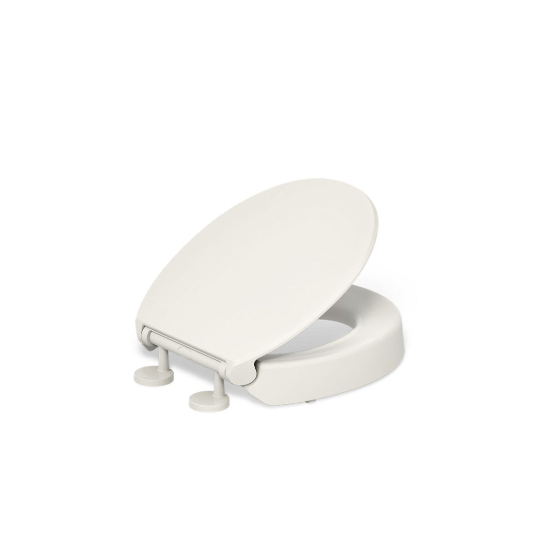 Hyten Elevated Toilet Seat with Quiet-Close Lid and Seat and Grip-Tight Bumpers Kohler 