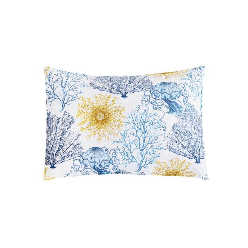 Mist Cotton Reversible Quilt Set, Queen Quilt + 2 Standard Pillow Shams