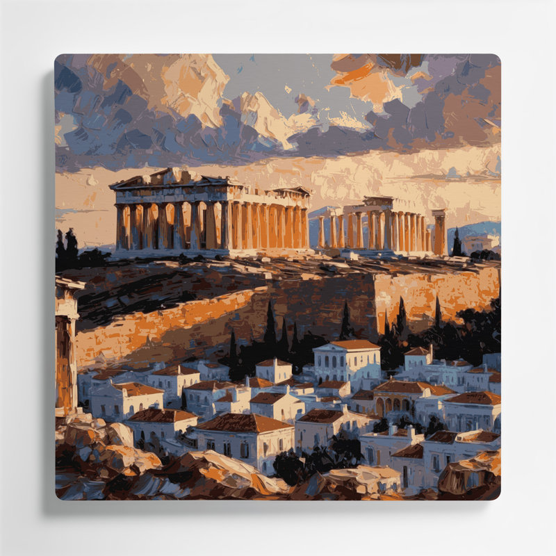 Art urbain, villes, Grèce, Grèce, brun, H 16 po x l 16 po