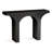 Console Table, 47 Inch Long Rectangular Top, Modern Black Arch Base