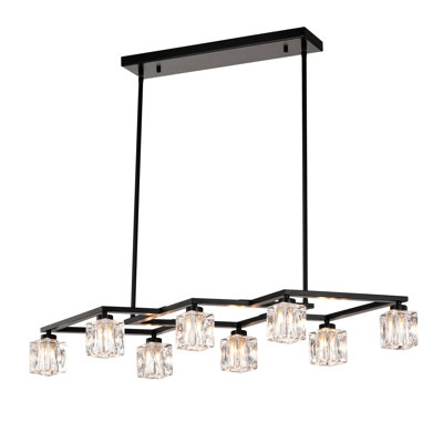 Lustre en cristal Fine Elegance à hauteur réglable (ampoule incluse)
