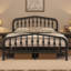 Metal Bed with Arched Headboard and Footboard-903604192-903604195