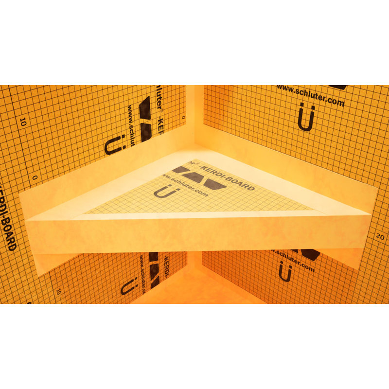 24in. × 24in. × 4in. The OriginalFloating Corner Shower Bench Kit with Orange Board by Original Granite Bracket