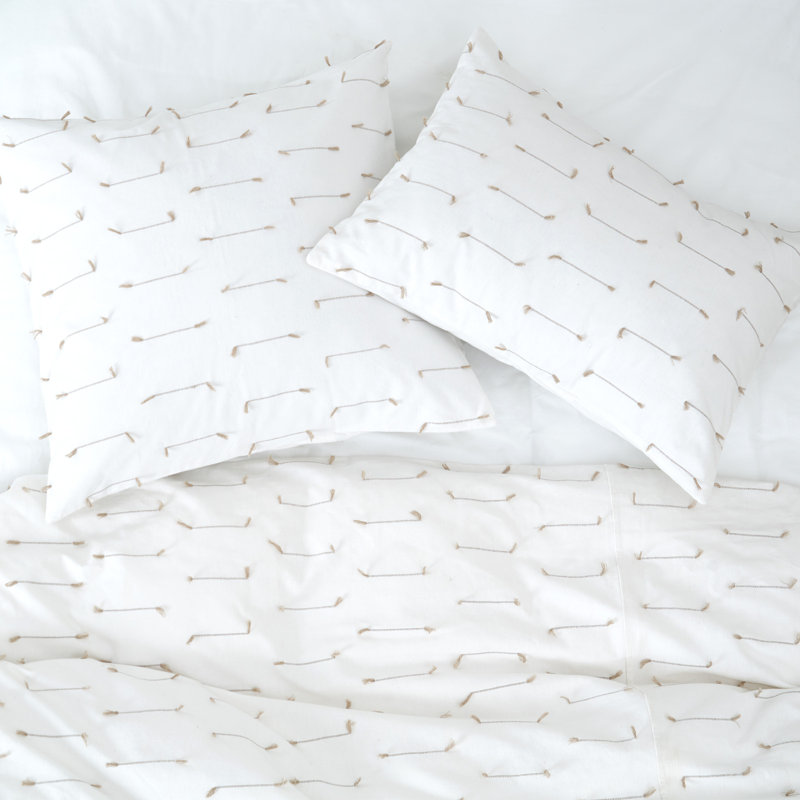Housse de couette blanche en coton standard, Housse de couette très grand