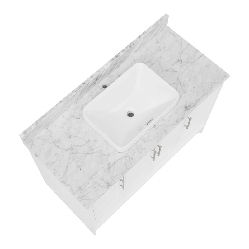 Anahem 48" Single Bathroom Vanity Set, White, 8" Widespread