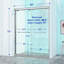 Porte de douche coulissante double l 60 po x H 75 po Porte de douche en verre trempé 5/16 po-121412606