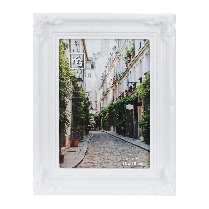 Cadre photo Kiera Grace Georgia, Blanc, 5 po x 7 po