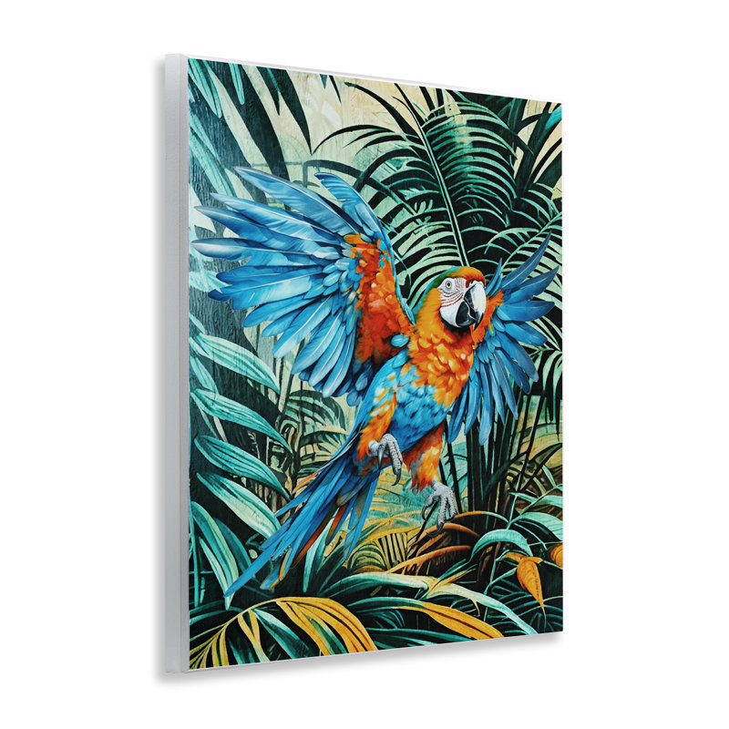 Art mural Macaw en vol par Karen Smith