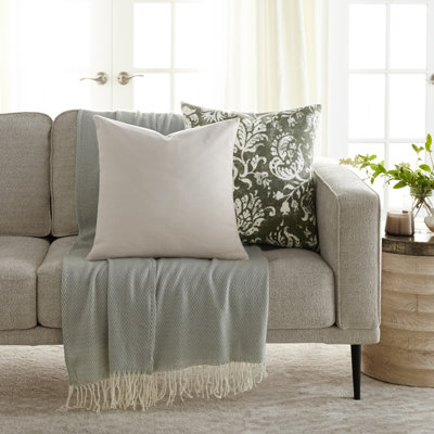 Cotton Throw Square Pillow Cover & Insert