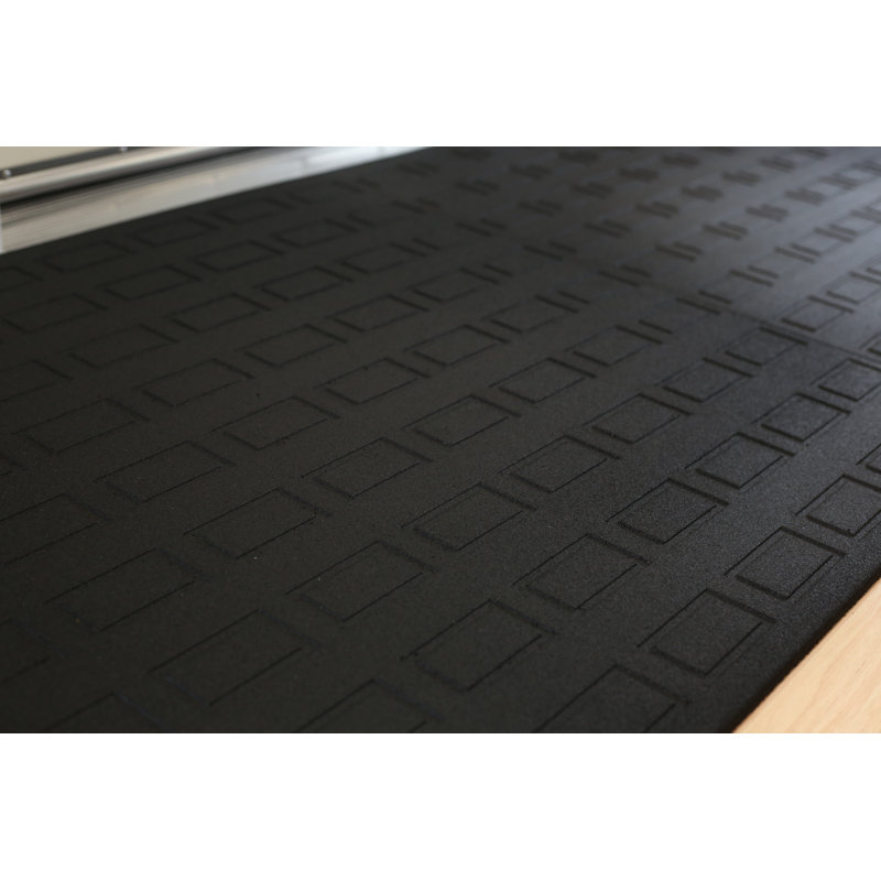 Matte Black Extra Wide Rubber Threshold Ramp 82" x 30"