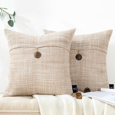 Single Button Collection Polyester/Polyester Blend Throw Pillow