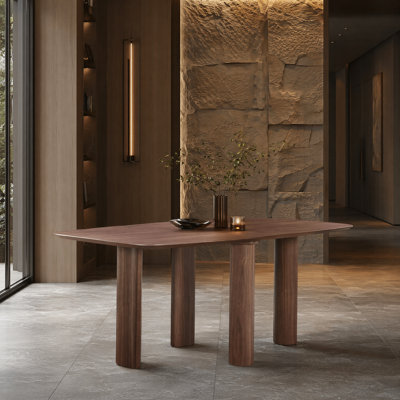 Rectangular Dining Table with Sculpted Legs