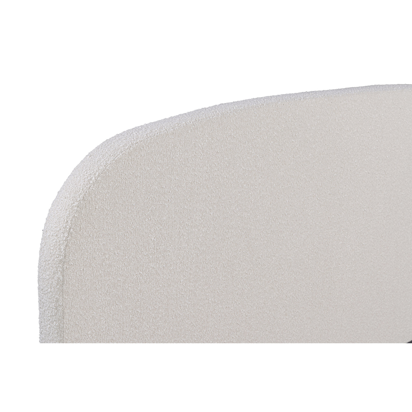 Nordic Upholstered Round Bed, Ivory Boucle, Queen