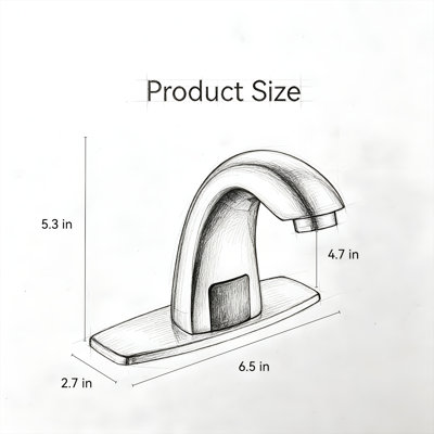 Robinet à capteur automatique sans contact, alimenté par batterie, température de l'eau réglable pour la salle de bain et la cuisine