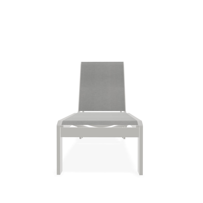 Chaise longue sans accoudoirs empilable en polymère Dune, Neige, Cobalt 35D Sunbrella®