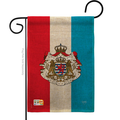 En toile jute 2 côtés 18,5 x 13 po luxembourg drapeau de jardin
