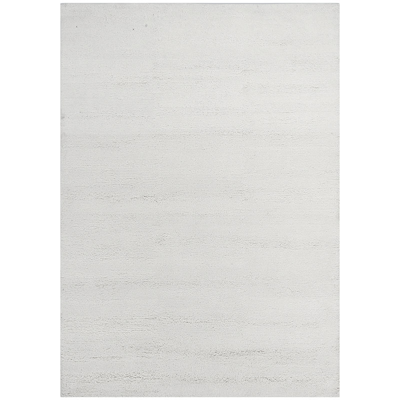 Wool Area Rug in White, Rectangle 8' x 10'