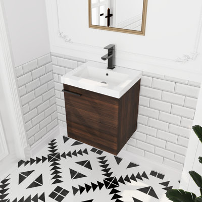 Solyana 18.12'' Single Bathroom Vanity with Ceramic Top