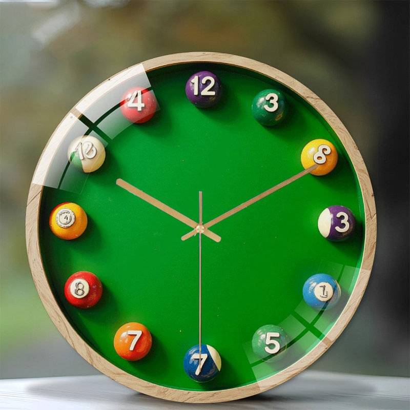 Horloge murale moderne en verre 12 po