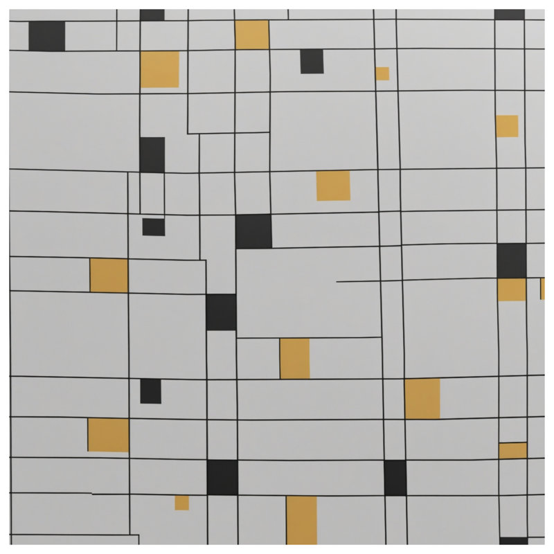 Coussins blancs à double face White Squares, 20 x 20 inches