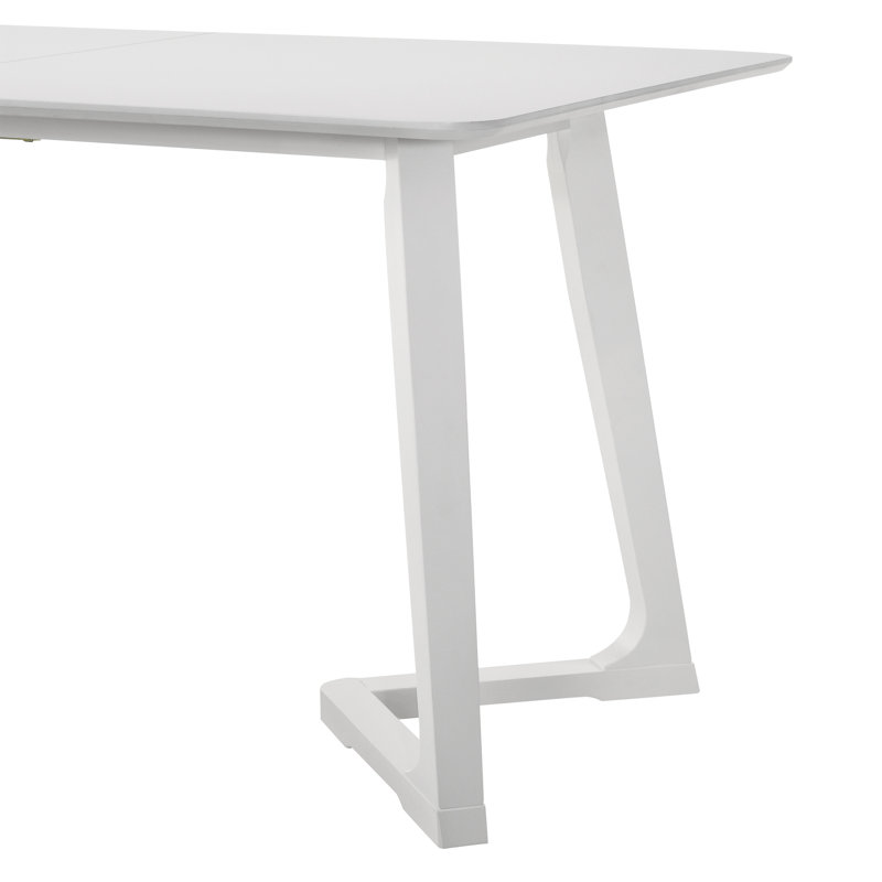 Ensemble de salle à manger rectangulaire L 59,1 po x l 35,5 po Nema, Blanc, Blanc, Blanc / gris clair