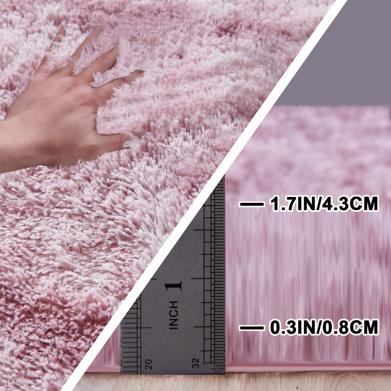 1pcTie-dyed Plush Soft Area Rug, Modern Luxury Plush Carpet, Living Room Rugs, Rectangle 5' x 7', Pink