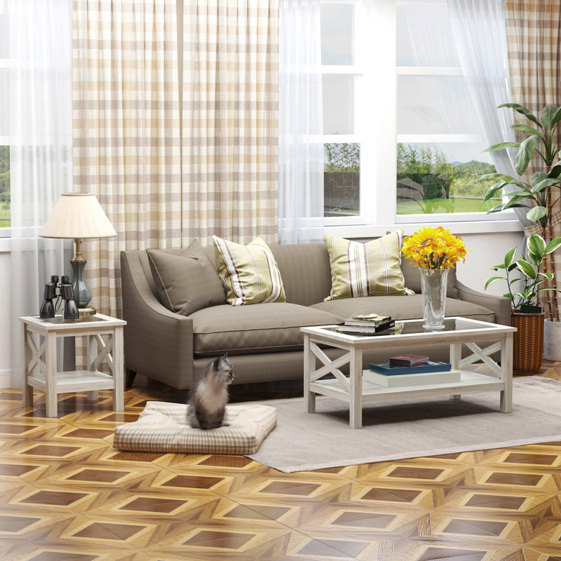 Table basse de style campagnard HOMcom