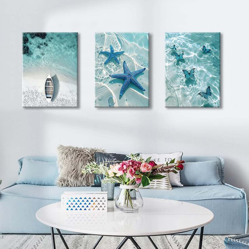 3 Piece Wrapped Canvas Print, 60 cm H x 40 cm W