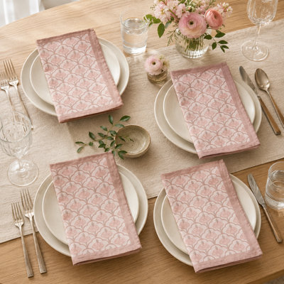 Ensemble de 4 serviettes de table 100% coton 18 po x 18 po Gulshan  