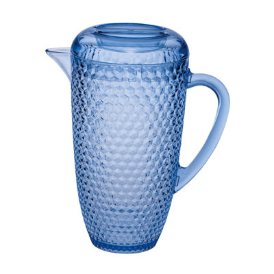 Set of Six Blue Acrylic Pitcher
