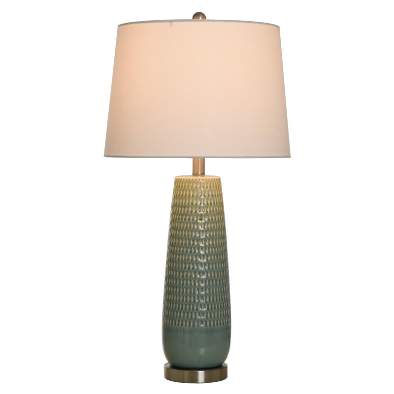 Samar Ceramic Table Lamp, Sage Green