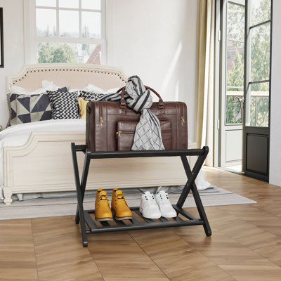 Folding Bamboo Luggage Rack