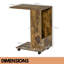Carnevale C Shaped End Table With Storage Living Room Furniture Side Sofa Table-967184070