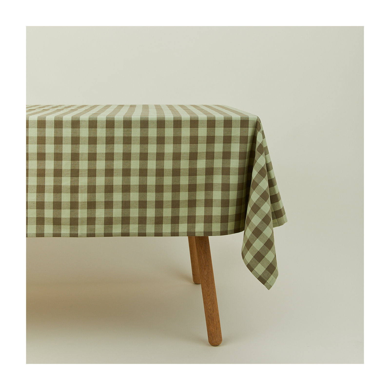 Essential Gingham Tablecloth, Sage/Olive