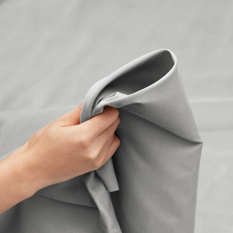 Microfiber Sheet Set, Silver Light Gray, Full/Double