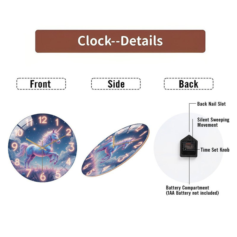 Horloge murale fantaisie 12 po
