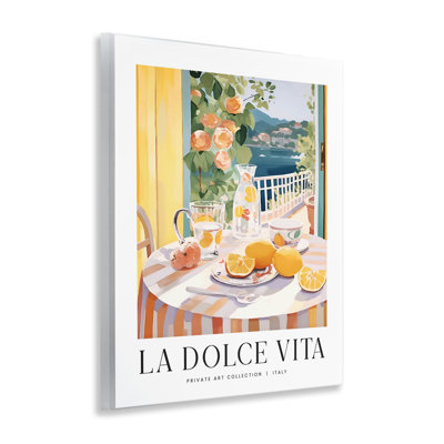 Art mural classique italien sur table, vue par lettres et lignes