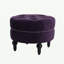 Repose-pieds capitonné Dawn, velours mauve