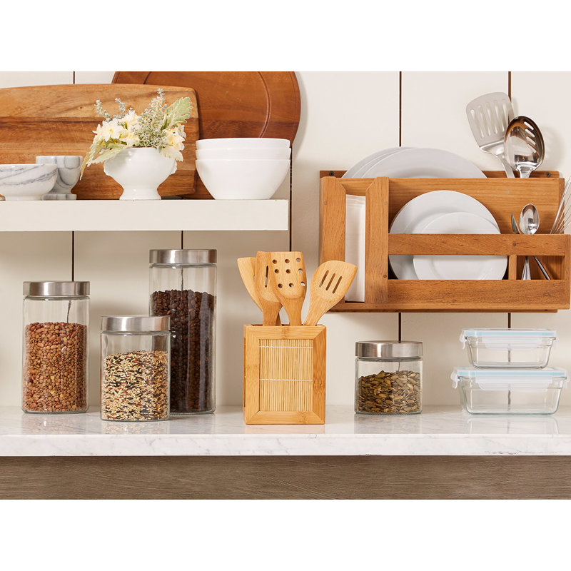 Wood Rectangle Flatware Caddy