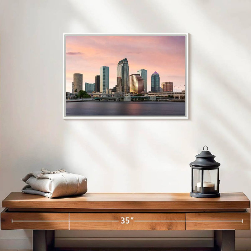 Tampa Bay, 19 po x 13 po, Cadre flottant blanc