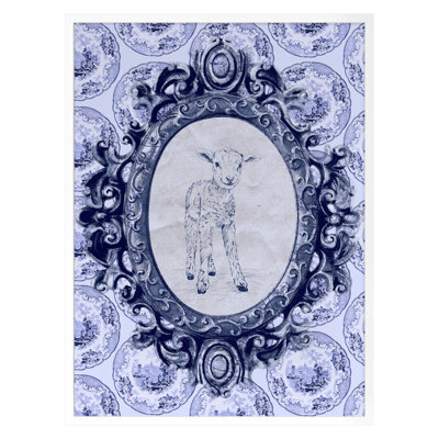 Toile Lamb Print by THE Studio