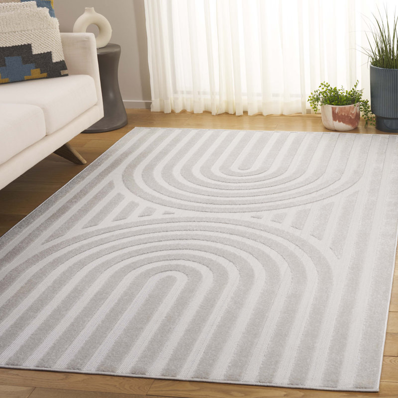 Kristain Performance Geometric Rug, Rectangle 5'2" x 7'6"