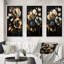 «Blue And Gold Tulips», 3 pièces sur toile-1040566465-1040566464