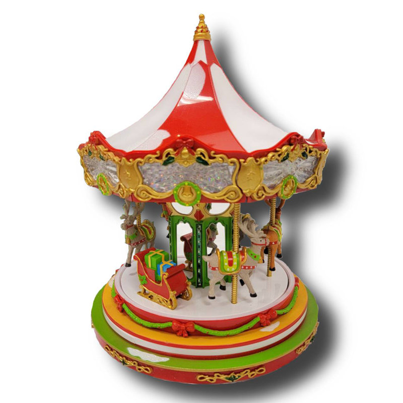  Décoration de Noël carrousel. Village de Noël F07M3-5-FQ24066