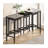 Pub & Kitchen Dining Table Set - 3 Hanging Stools, Modern Long Design for Home