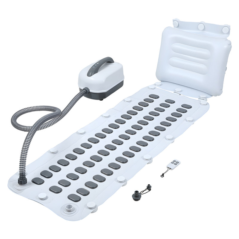 Bubble Bath Mat, Bathtub Mat With Remote Control, Waterproof, Non-Slip, Adjustable 6 Speed, Full Body Spa Massager