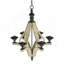 Lustre en bois 6 lumières de haute qualité, ampoule suspendue non incluse